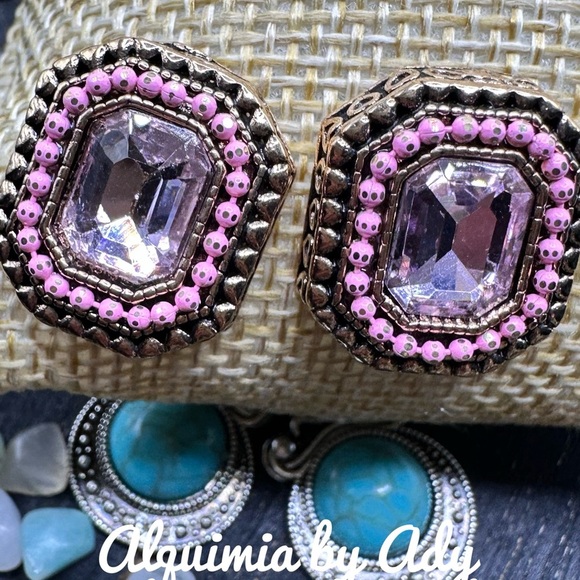 Alquimia by Ady Pink and Gold Earrings - Picture 1 of 1